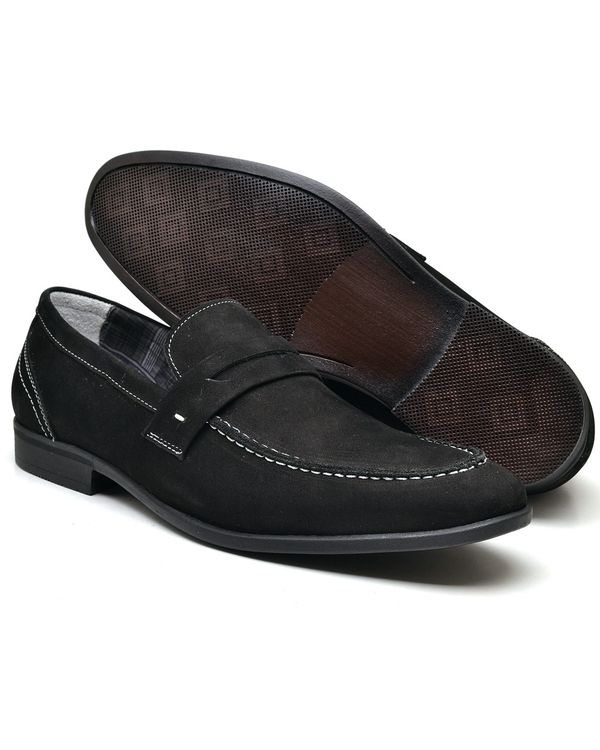 Mocassim Masculino Santarém - Couro Camurça Preto