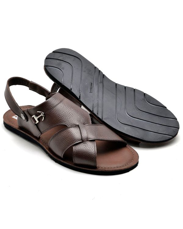 Sandália Masculina Couro Floater Café