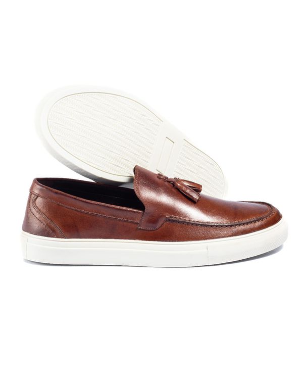 Mocassim Masculino Aracaju - Couro Legítimo Marrom