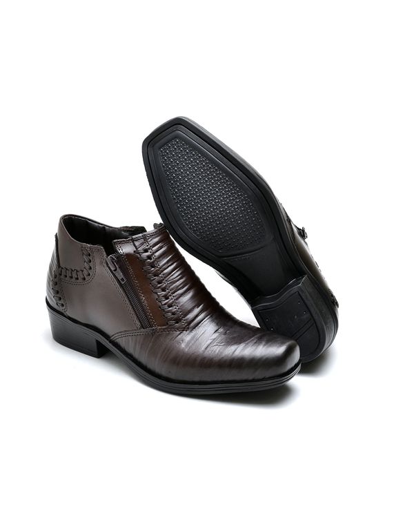 Bota Masculina Jungle Trançada - Couro Café