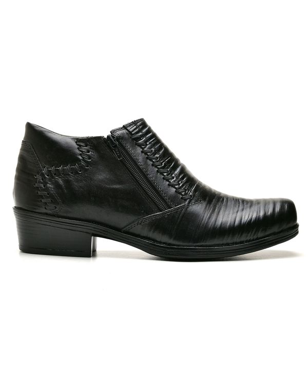 Bota Masculina Jungle Trançada - Couro Preto