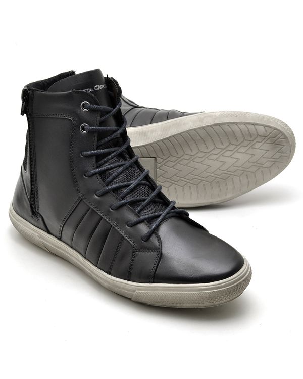 Tênis Masculino Cano Alto Couro McFly Preto