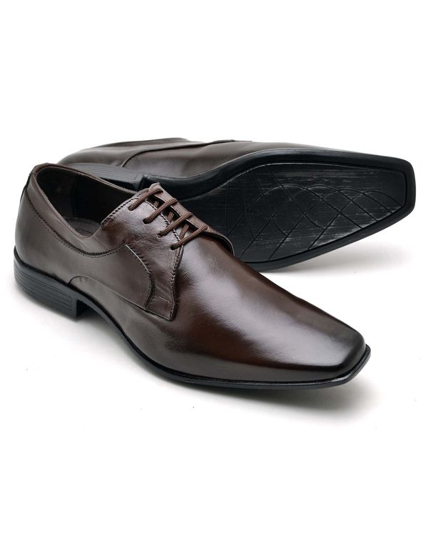 Sapato Social Luke - Couro Café 