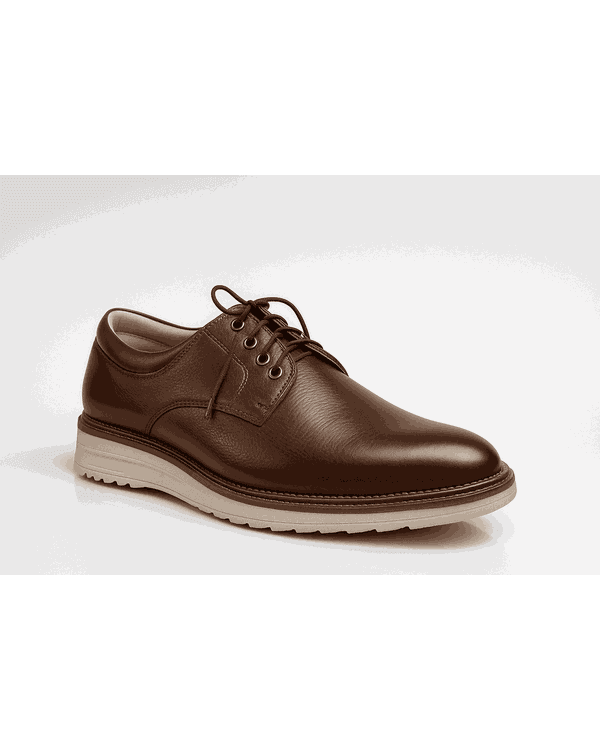 Sapato Casual Bergamo Couro Legítimo Café 