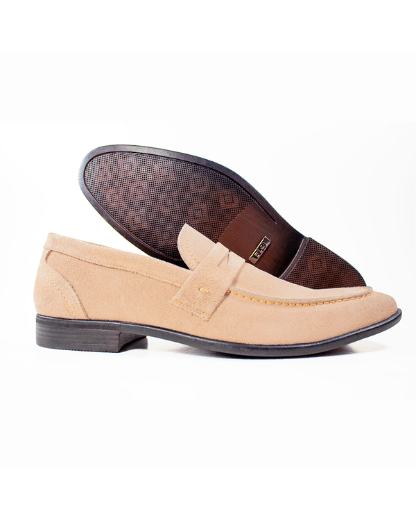 Mocassim Masculino Santarém - Couro Camurça Areia