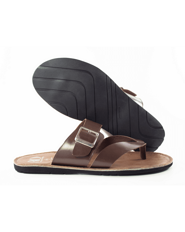 Sandália Masculina Em Couro Caraiva Cafe