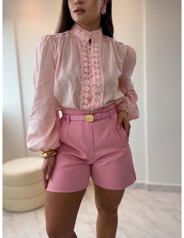 Short alfaiataria Milena Rosa - Marya Conceito