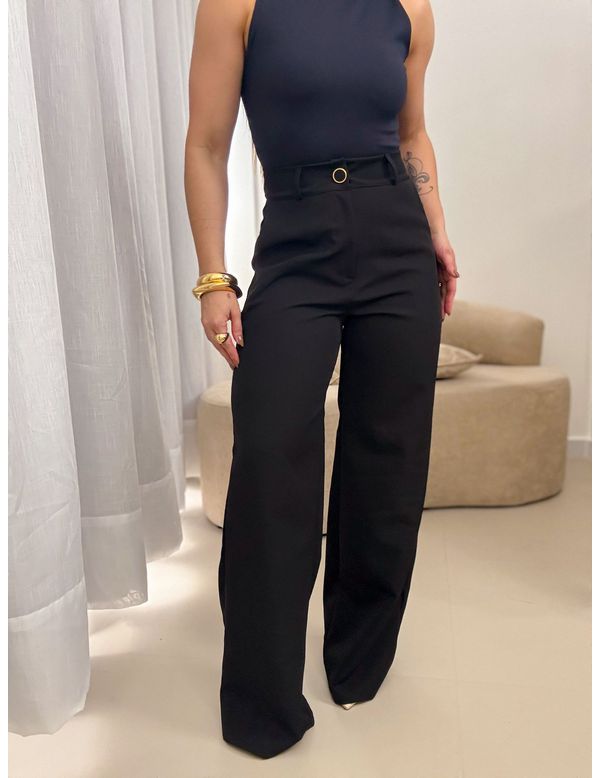 Calça Pantalona Brenda Preto - Marya Conceito