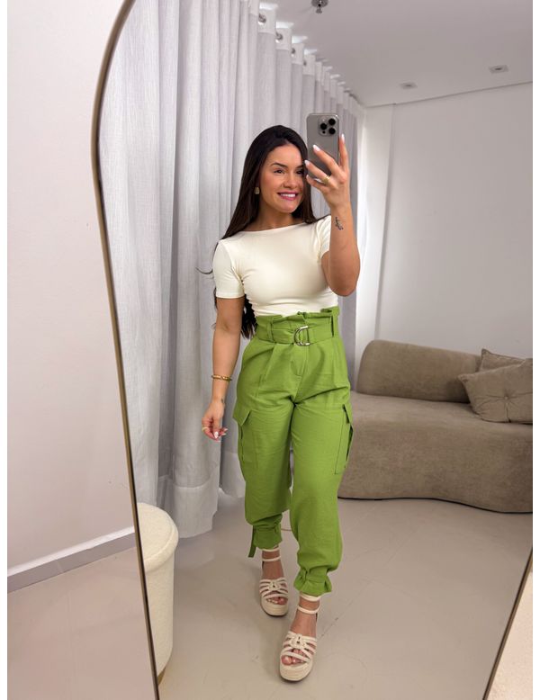 Calça cargo Betina Verde - Marya Conceito