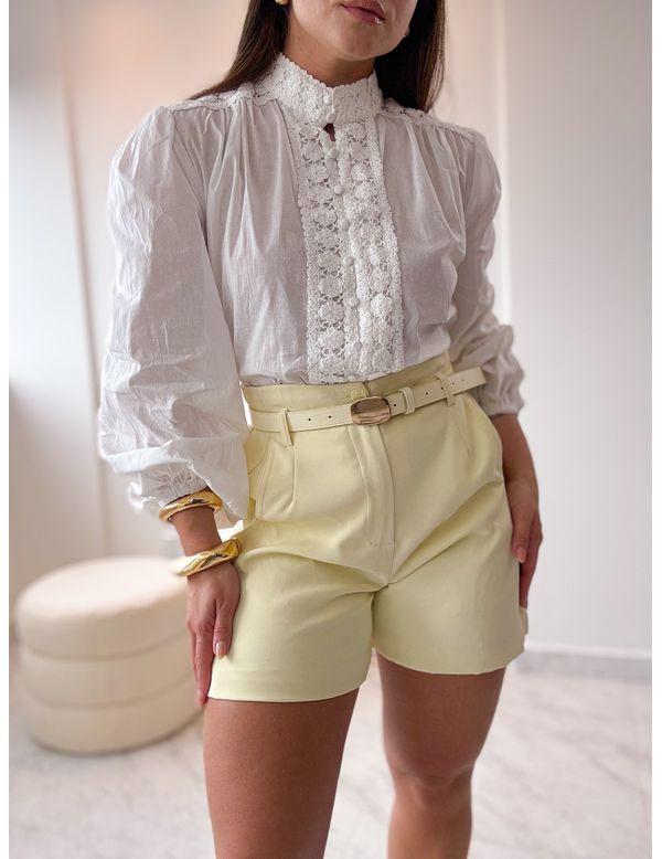 Camisa Linho Cecília Branco - Marya Conceito