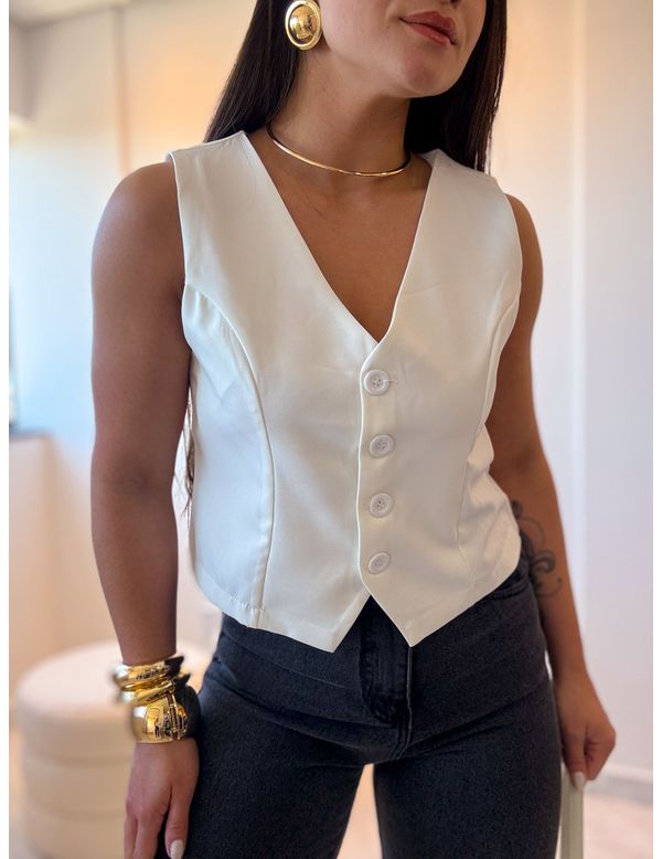 Colete Alfaiataria Chloe Branco - Marya Conceito