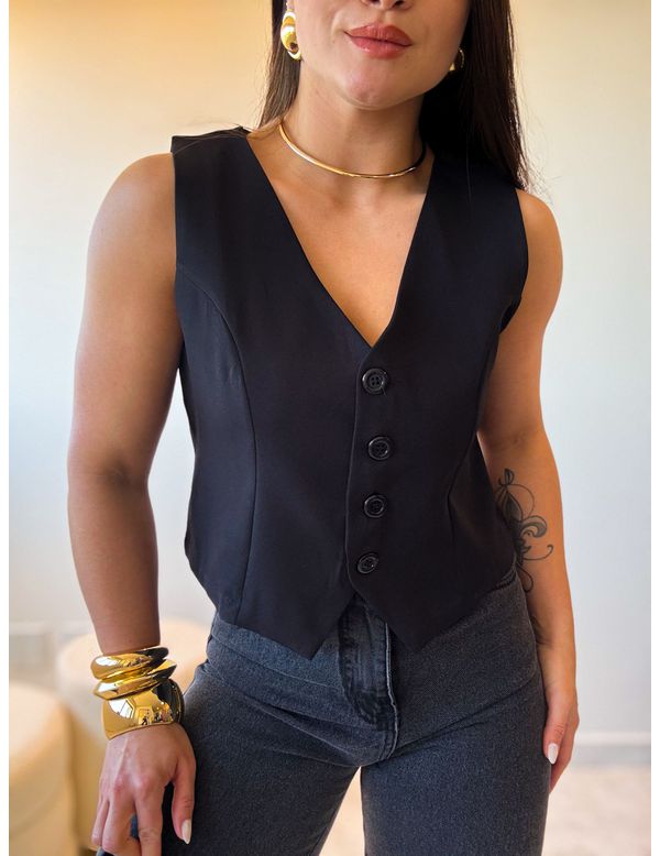 Colete Alfaiataria Chloe Preto - Marya Conceito