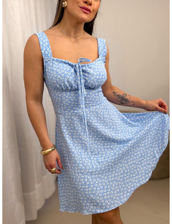 Macaquinho floral Dandara Azul - Marya Conceito