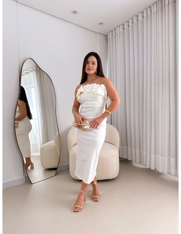 Vestido Eloá Branco - Marya Conceito