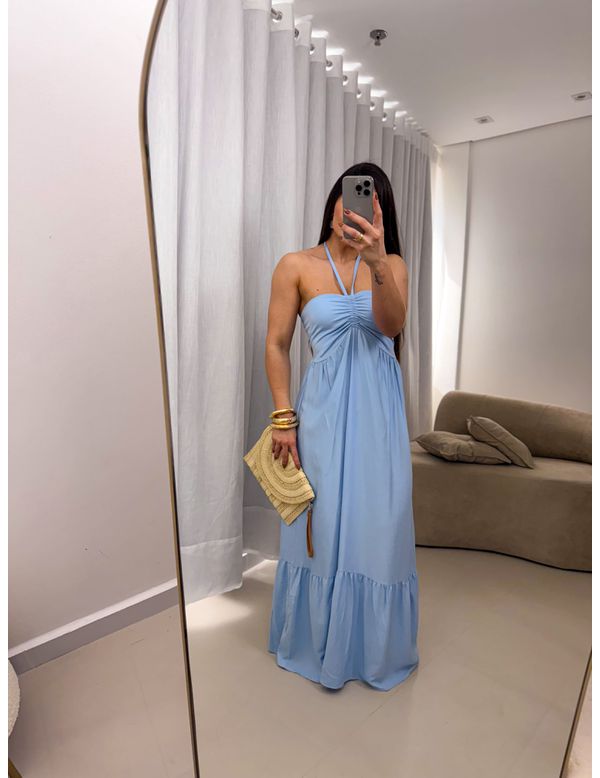 Vestido longo Emili Azul - Marya Conceito