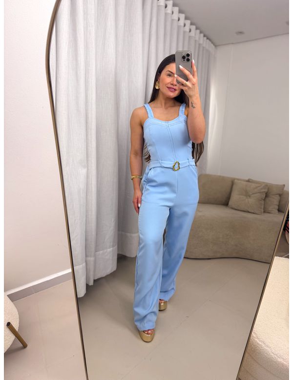 Macacão Fiorella Azul - Marya Conceito