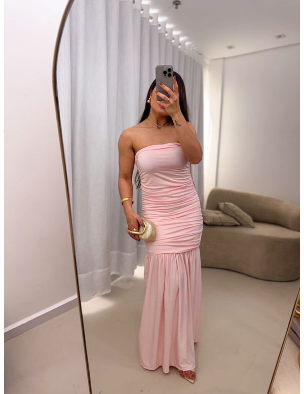 Vestido longo Gisele Rosa - Marya Conceito