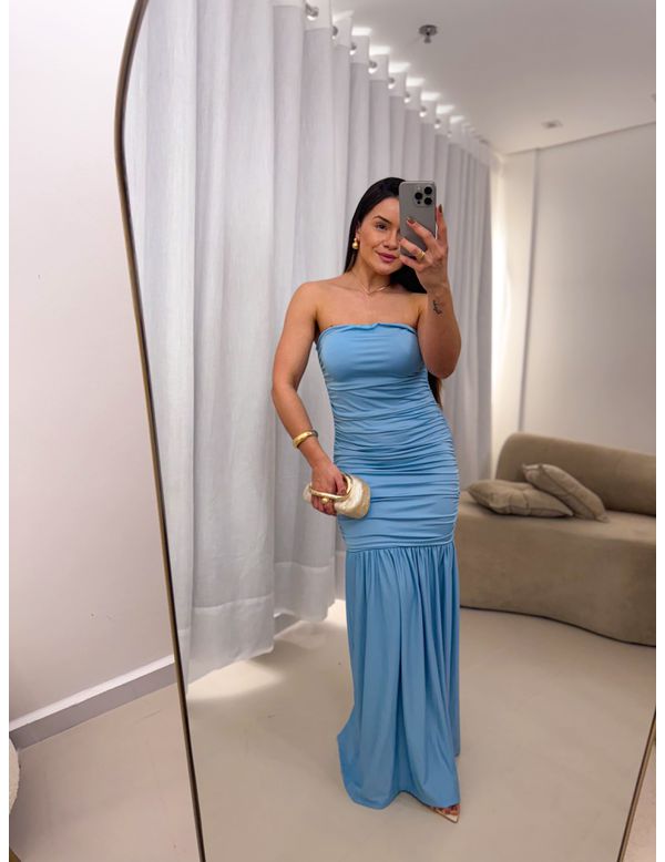 Vestido longo Gisele Azul - Marya Conceito