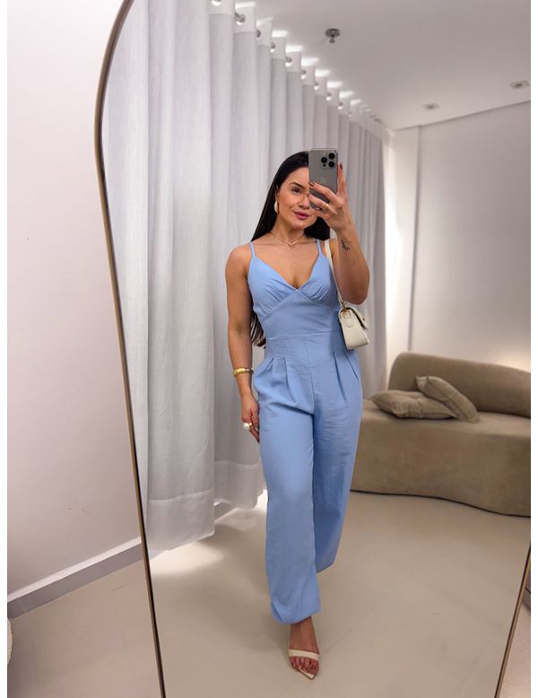 Macacão Débora Azul - Marya Conceito