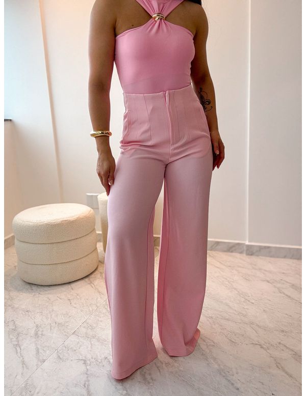 Calça alfaiataria pantalona Poliana Rosa Ballet - Marya Conceito