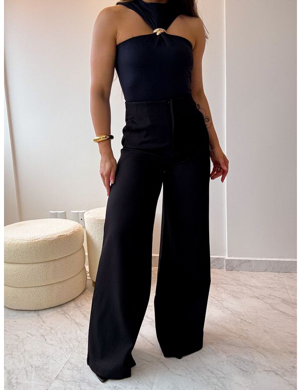 Calça alfaiataria pantalona Poliana Preto - Marya Conceito