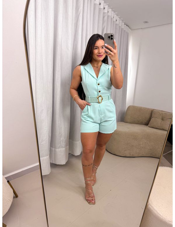 Macaquinho Alfaiataria Isis Verde - Marya Conceito