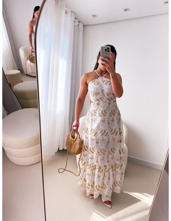 Vestido Joana Fundo Off White - Marya Conceito