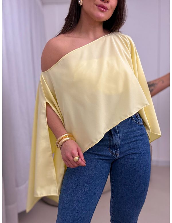 Blusa Maria Flor Amarelo Manteiga - Marya Conceito