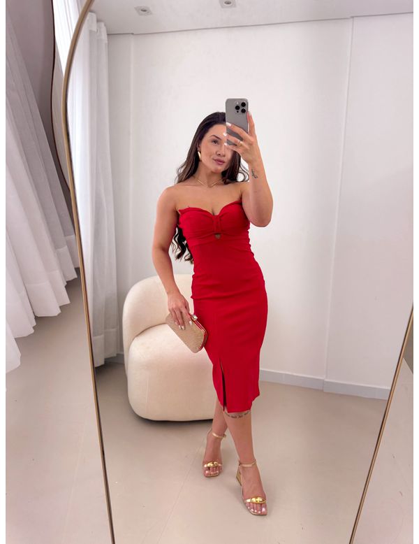 Vestido Marina Vermelho - Marya Conceito