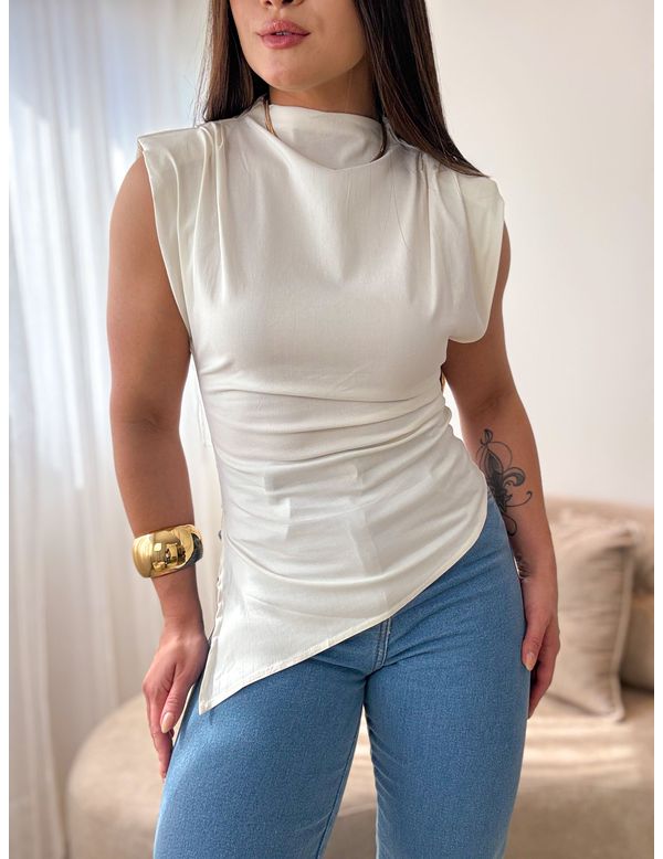 Blusa assimétrica Paola Branco - Marya Conceito