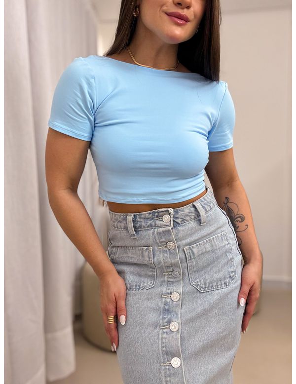 Cropped Priscila Azul - Marya Conceito