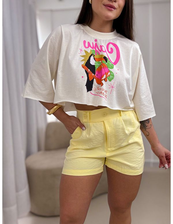 Short Alice Amarelo Manteiga - Marya Conceito