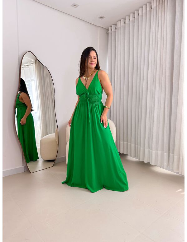Vestido Sintia Verde Bandeira - Marya Conceito