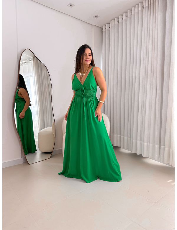 Vestido Sintia Verde Bandeira - Marya Conceito