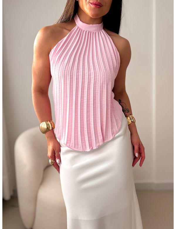 Blusa Plissada Sol Rosa - Marya Conceito