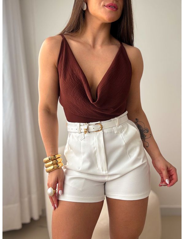 Blusa Alcinha Suzi Marrom - Marya Conceito