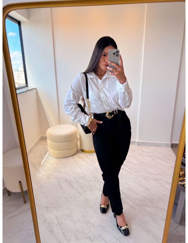 Calça alfaiataria Pietra Preto - Marya Conceito