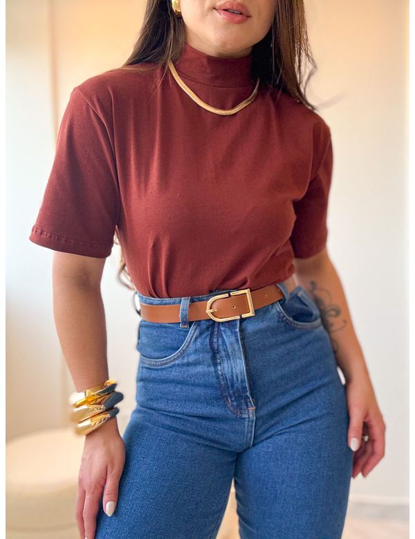 Camiseta Tanise Marrom - Marya Conceito