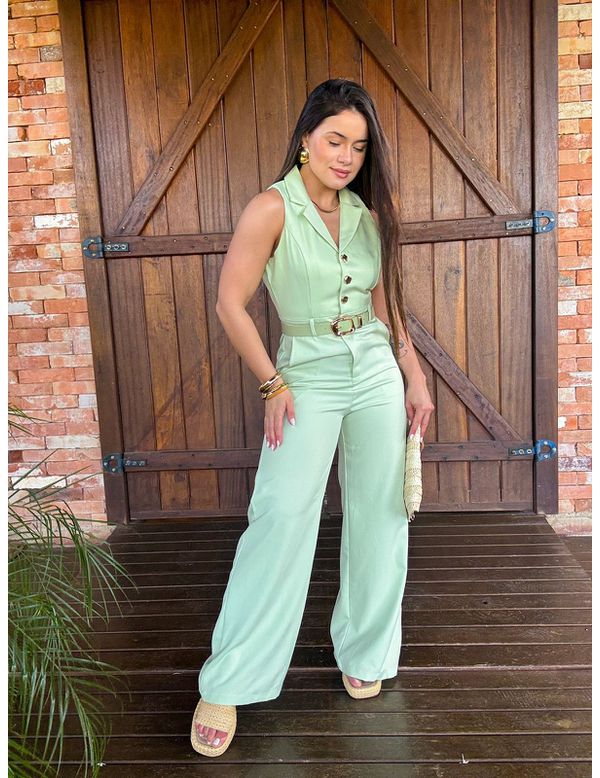 Macacão Alfaiataria Giovana Verde - Marya Conceito