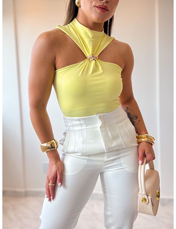 Body Fivela Isadora Amarelo - Marya Conceito