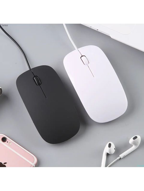 mouse de computador fino com fio para laptop de me... - ADD MALL