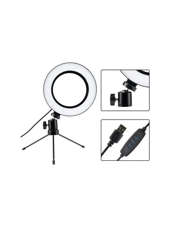 Ring Light de Mesa Blogueira Portátil Luminária De... - ADD MALL