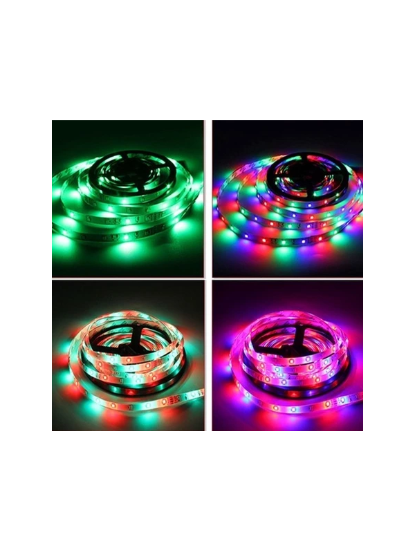 Fita Led Rgb 3528 5m 300 Leds À Prova D'água + Con... - ADD MALL