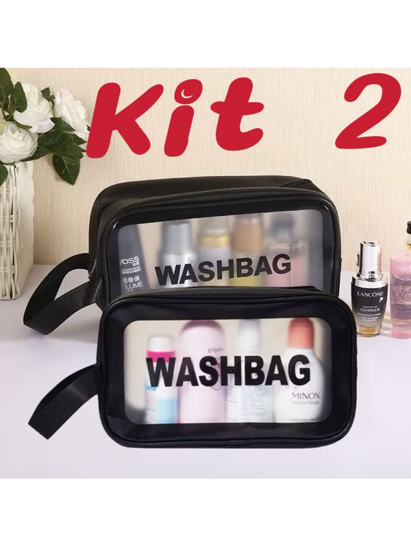 Kit 2 Cosméticos Maquiagem Bolsa Essencial Divisor... - ADD MALL