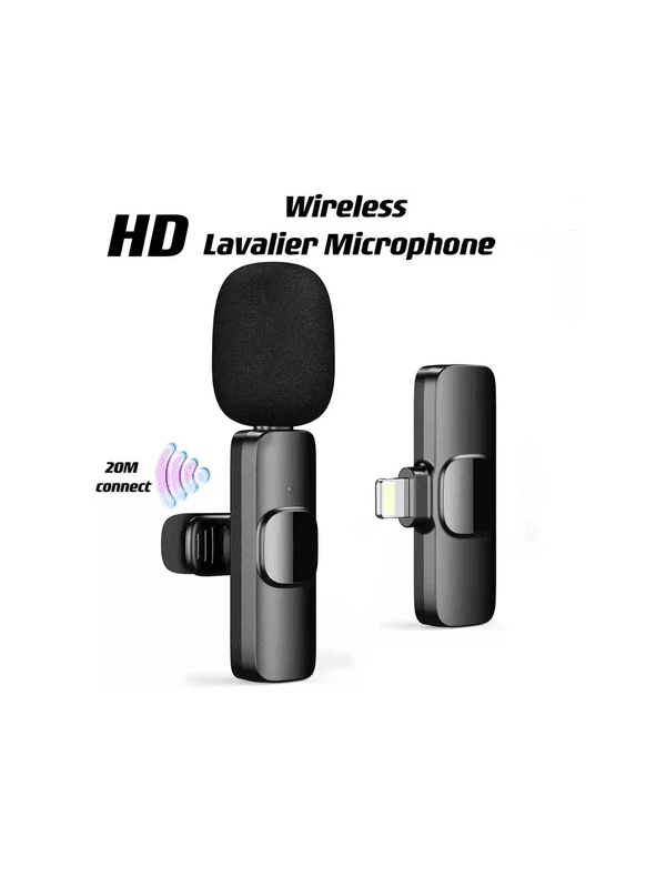 Microfone de Lapela Sem Fio Vlog Compatível iPhone