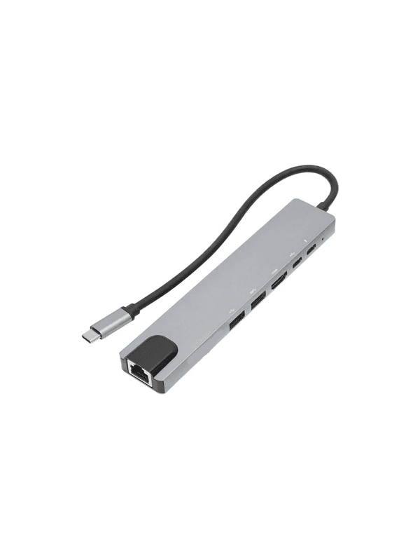 Hub Adaptador Tipo C 6 Em 1 Sd Rj45 para Notebook ... - ADD MALL
