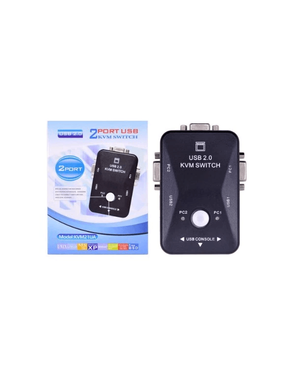 Chaveador Switch Kvm + 2 Usb Monitor Mouse Cpu