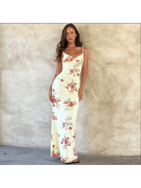Vestido longo floral feminino - VLF-987654 - ADD MALL