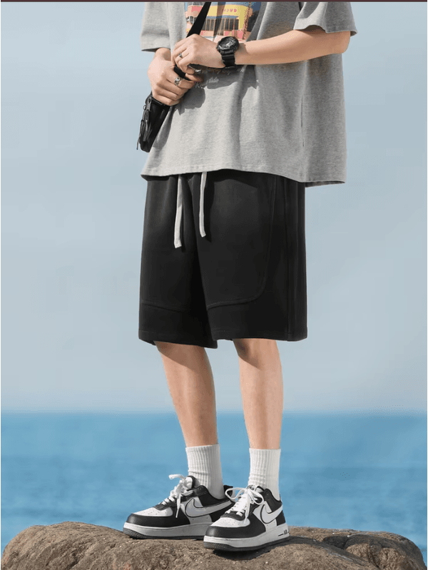  shorts de moletom nasculino Preto, bermuda esport... - ADD MALL