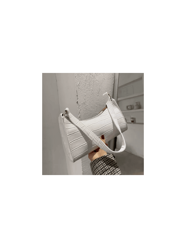  Bolsa Pequena Feminina De Couro PU Beige White - ... - ADD MALL
